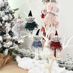 Christmas Decorations Christmas Decorations Pendant Creative Cute Angel Lace Pendant Decorations Window Christmas Tree Hanging Ornaments