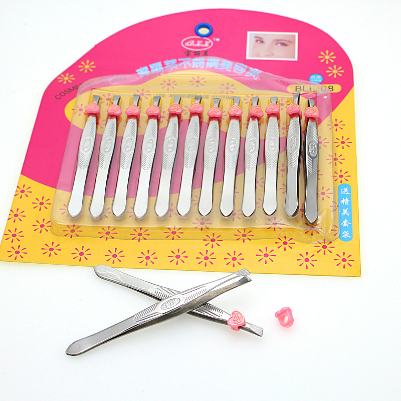 Stall supply 12 eyebrow clip plucking clip small camera eyebrow pliers eyebrow plucking plucking clip beard clip flat