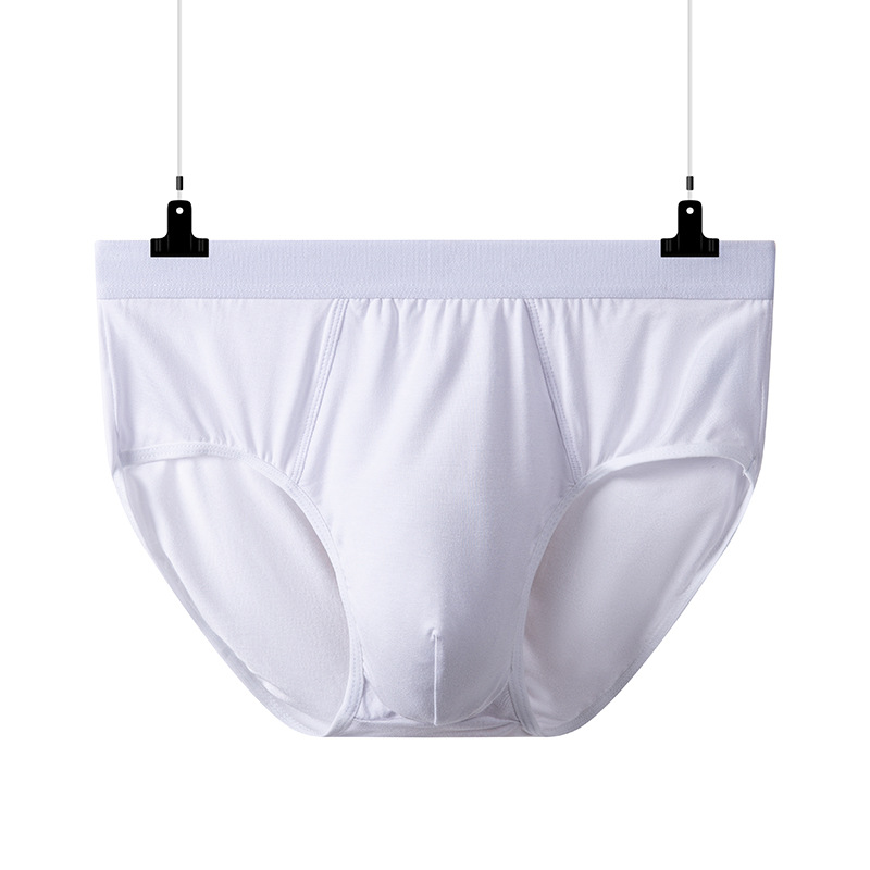 SOURCE manufacturer men's underwear mid-waist briefs summer thin underwear white yellow youth comfortable breathable pants