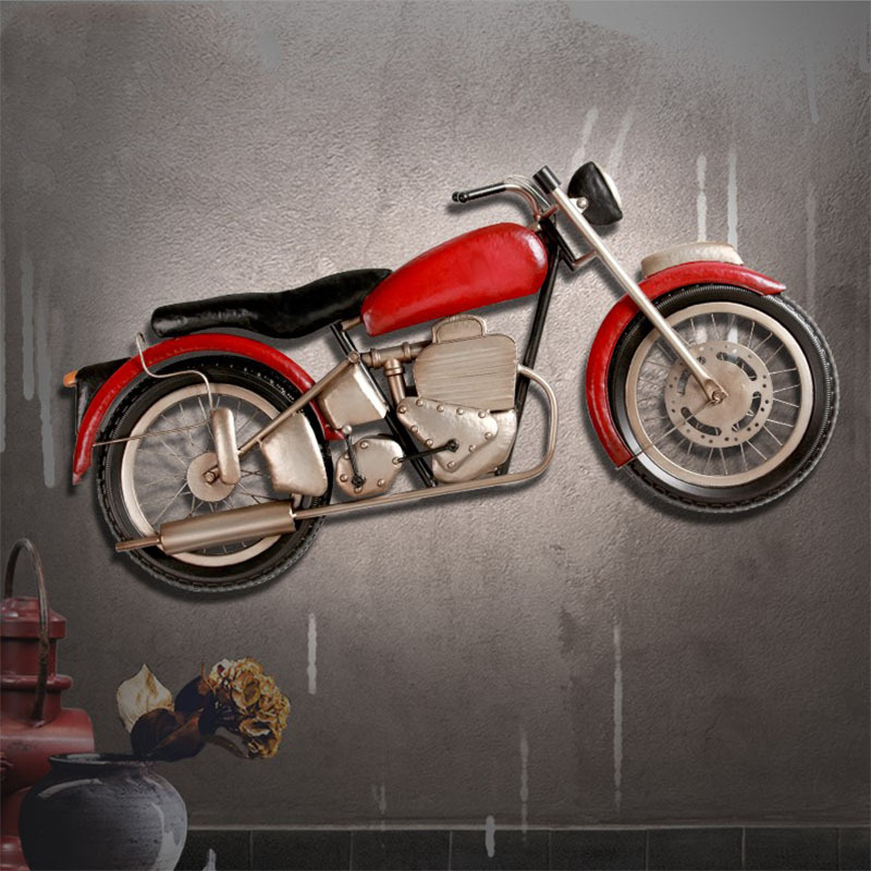 American Retro Three-dimensional Harley Motorcycle Head Bar Restaurant Internet Cafe Industrial Background Wall Decoration Wall Hanging Piece