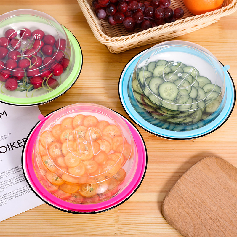 Superposable refrigerator fresh-keeping tray cover dust-proof bowl cover splash-proof oil cover refrigerator fresh-keeping cover kitchen storage cover