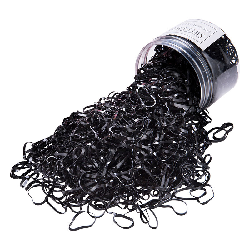 Children's Headwear Girl's Rubber Band Hair Band Disposable Black Rubber Band Thickened Baby's Hair Tie without HAIR