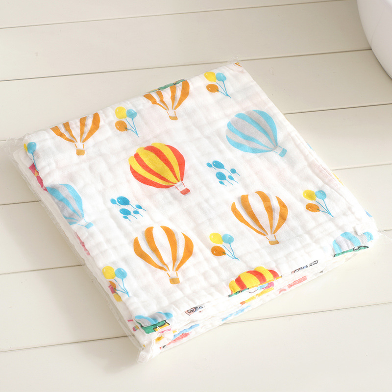 Six layers of 25x 25cm pure cotton A gauze small square towel baby towel absorbent children's treasure face handkerchief milk towel