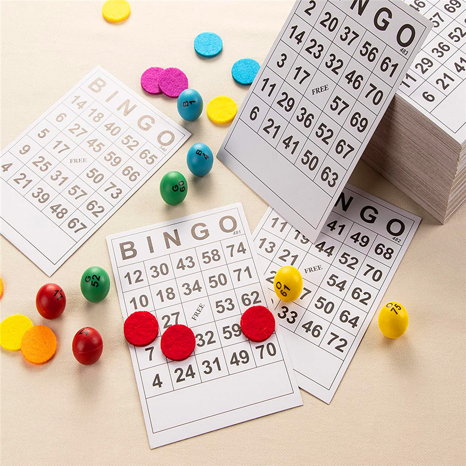 Cross-border hot selling 60 non-repeated BINGO cards BINGO card digital children's entertainment small game