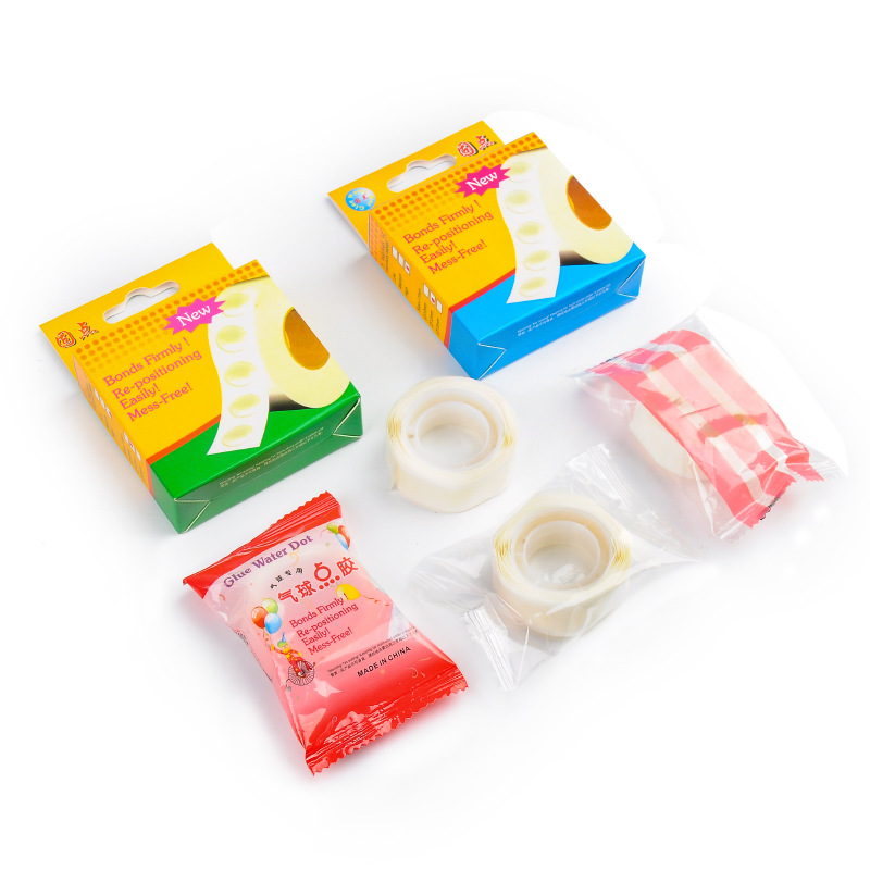 Wholesale wedding birthday party supplies balloon glue point stickers transparent bags of Dot glue double-sided tape 1 roll 100 points
