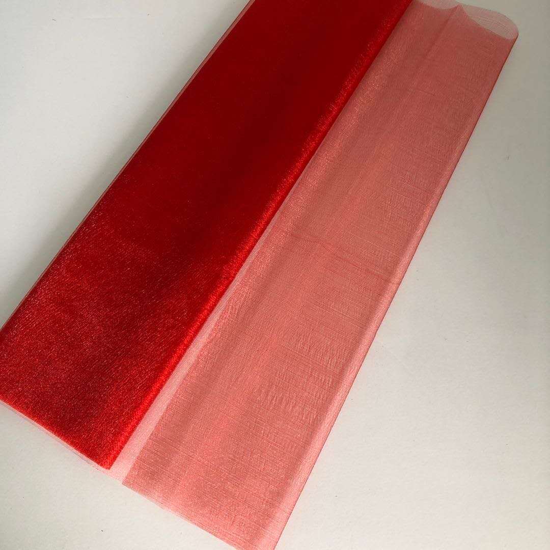 Cross-border in stock wedding decoration snow yarn 50cm * 5M flower packaging gauze curtain OPP paper-free tube packaging crystal yarn