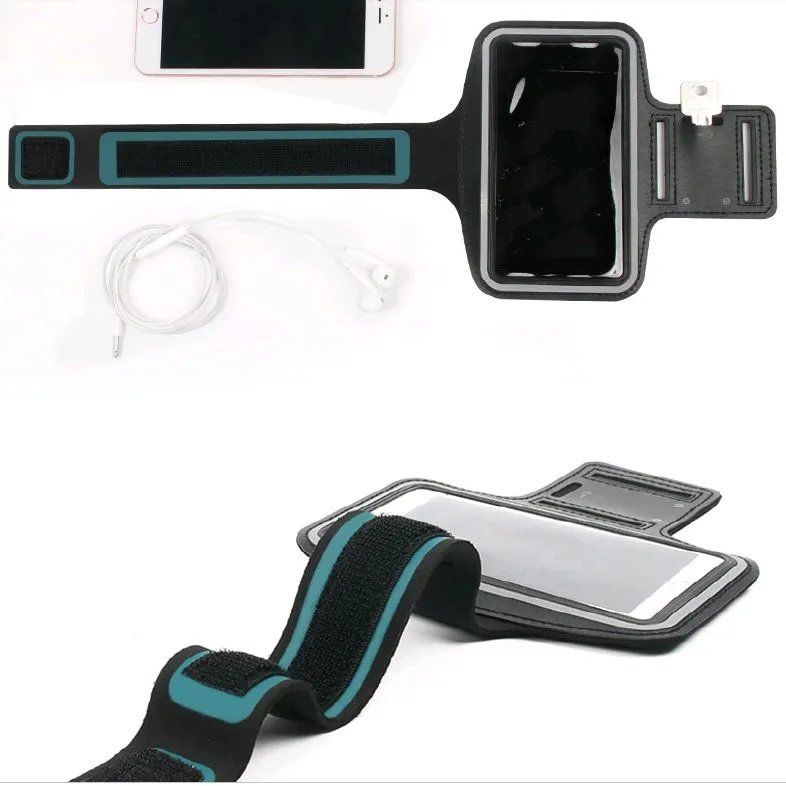 2021 new mobile phone arm bag outdoor running sports arm band wrist bag in stock wholesale printed logo factory supply