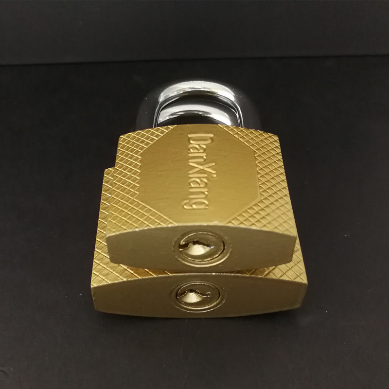 Pujiang one-character padlock anti-theft open lock single open padlock straight open padlock imitation copper lock marble lock student Lock