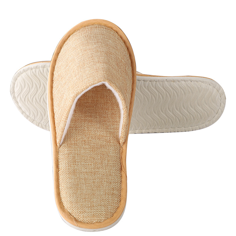 Hotel Hotel Linen Plush Slippers Disposable Homestay Inn Home Slippers Anti-slip Thickened Printed logo