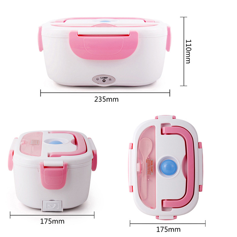 Electric Lunch Box Insulated Lunch Box Pluggable Electric Heating Household Free Water Injection Liner Removable and Washable Portable for Office Workers