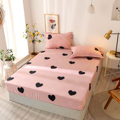 Single piece pillowcase bed hat cover mattress protector microfiber printing 90g sanding foreign trade manufacturers wholesale