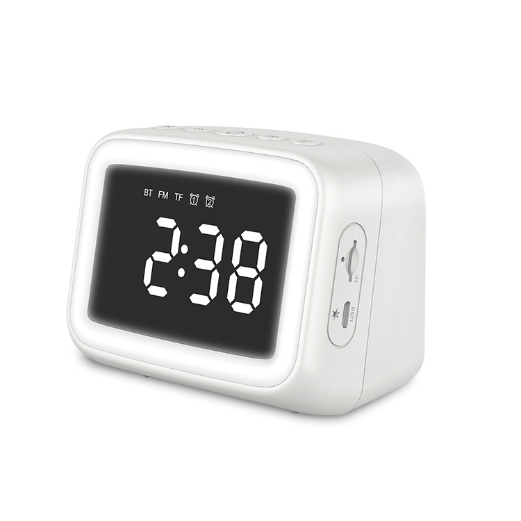 Bluetooth speaker cross-border explosions factory direct supply mini mirror clock nightlight card FM gift Bluetooth stereo