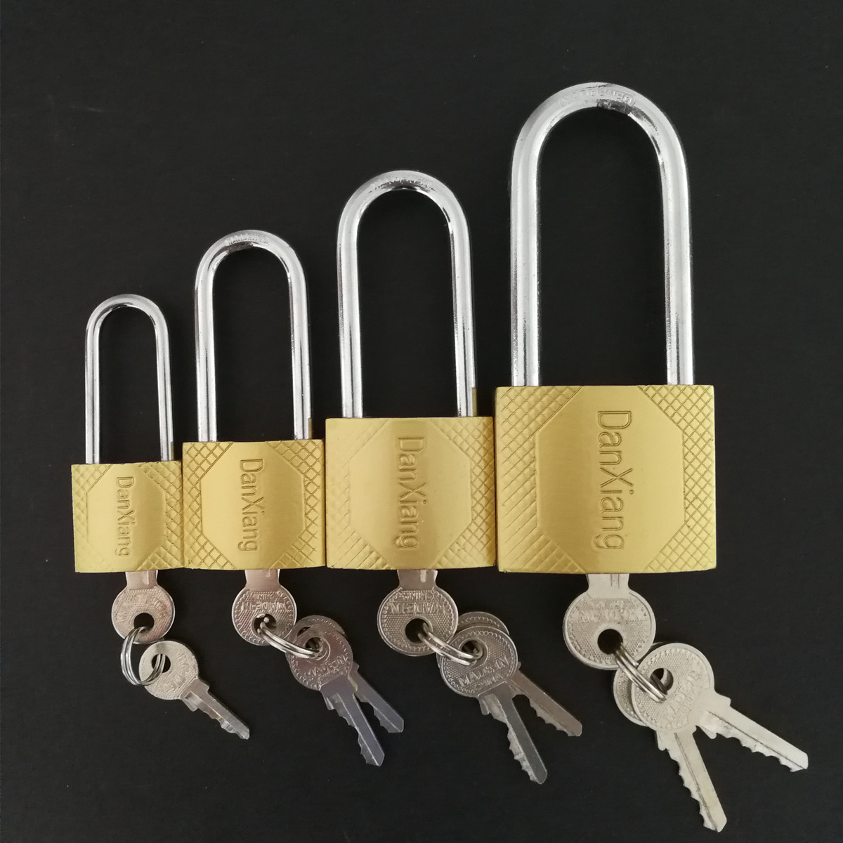 Pujiang one-character padlock anti-theft open lock single open padlock straight open padlock imitation copper lock marble lock student Lock
