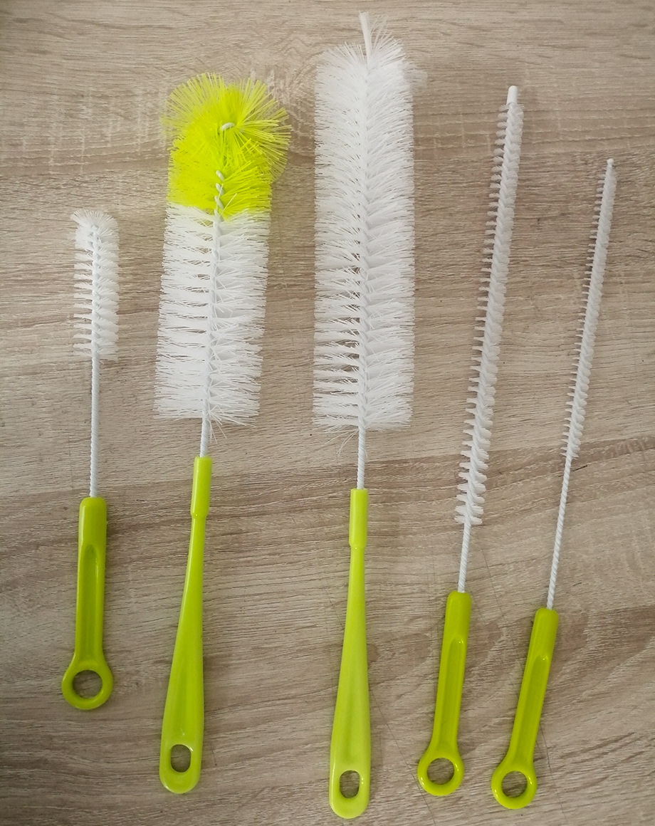 5pcs milk bottle brush water bottle cleaning brush set long handle water bottle cleaning set for narrow mouth beer bottle