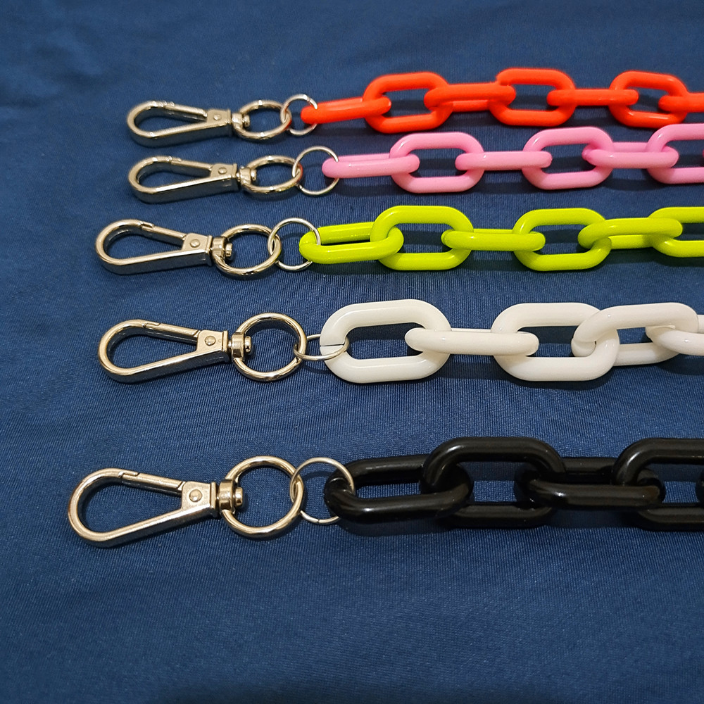 European and American cross-border jewelry acrylic color fluorescent chain waist chain female punk retro plastic body chain wholesale