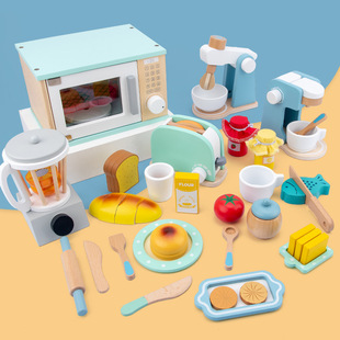 Wooden Children's Family Simulation Kitchen Toy Set Wooden Boys and Girls Baby Birthday Gift Cutting Paradise
