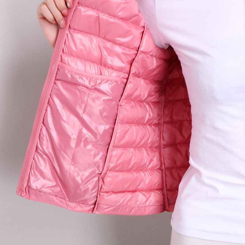 Autumn and Winter New Round Neck Down Jacket Vest Women's Lightweight Short Korean Large Size Slim-fit Warm Vest Inner Tank Vest