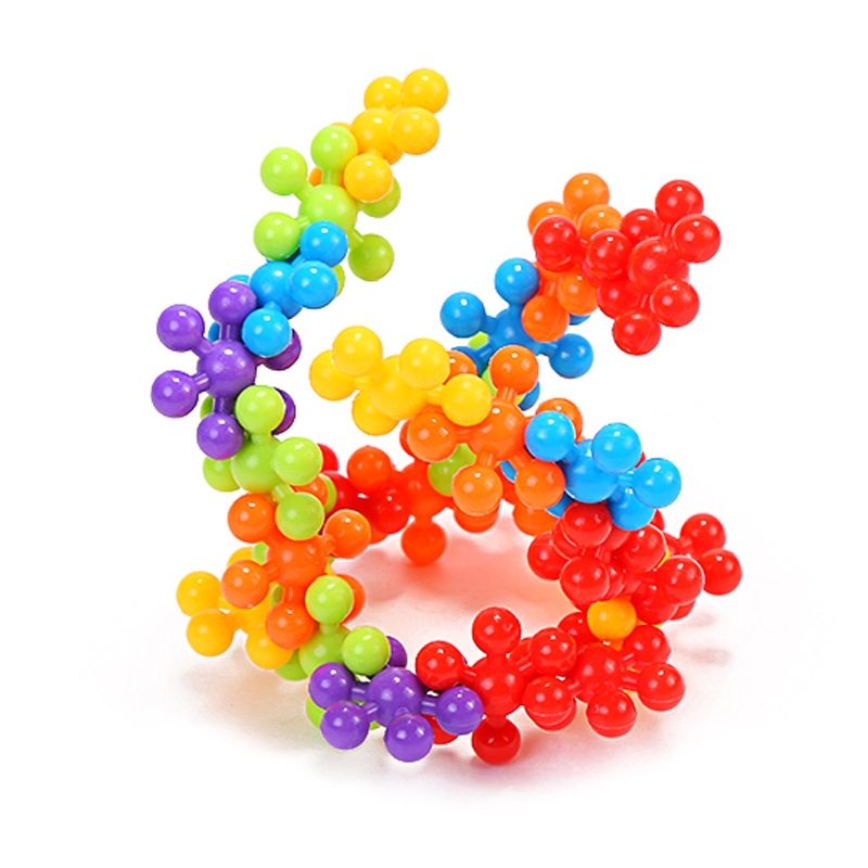 Plum Blossom Building Blocks Cross-border Amazon 3D Snowflake Plastic Splicing Rotatable Three-dimensional Building Blocks Children's Toys