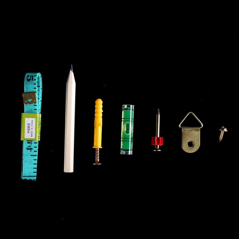 Decorative Painting Installation Kit PE Bag Tape Nail Painting Holder Hook Aluminum Alloy Frame Accessories Angle Code Gasket Shrapnel