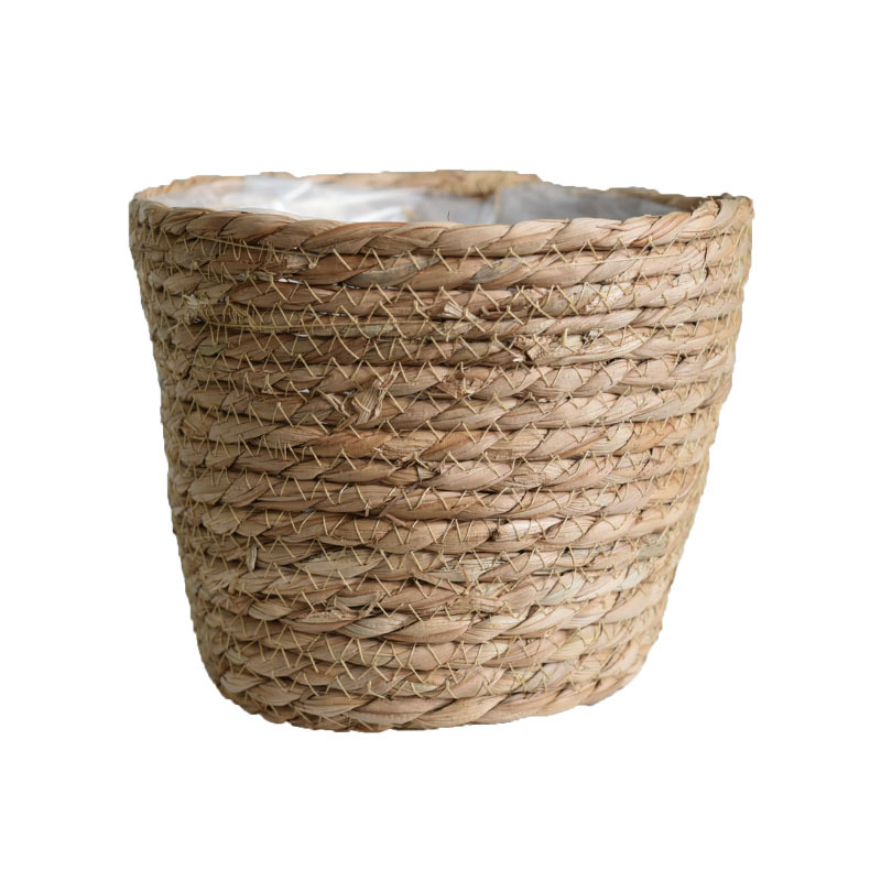 Straw Flower Basket Flower Pot Potted Creative Bamboo Basket Woven Basket Rattan Plant Bamboo Woven Flower Basket Bamboo Basket Decoration