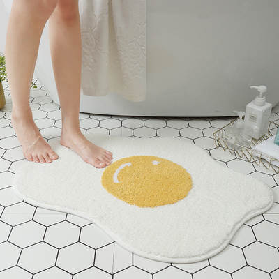 Cartoon Carpet Poached Egg Children's Floor Mat Door Mat Bathroom Bathroom Egg Cross-border Amazon Home Door