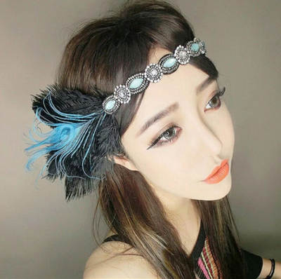 Twentieth Century 20's Feather Headwear Roaring Twenties Women's Accessories Wear Gatsby Headband Wholesale