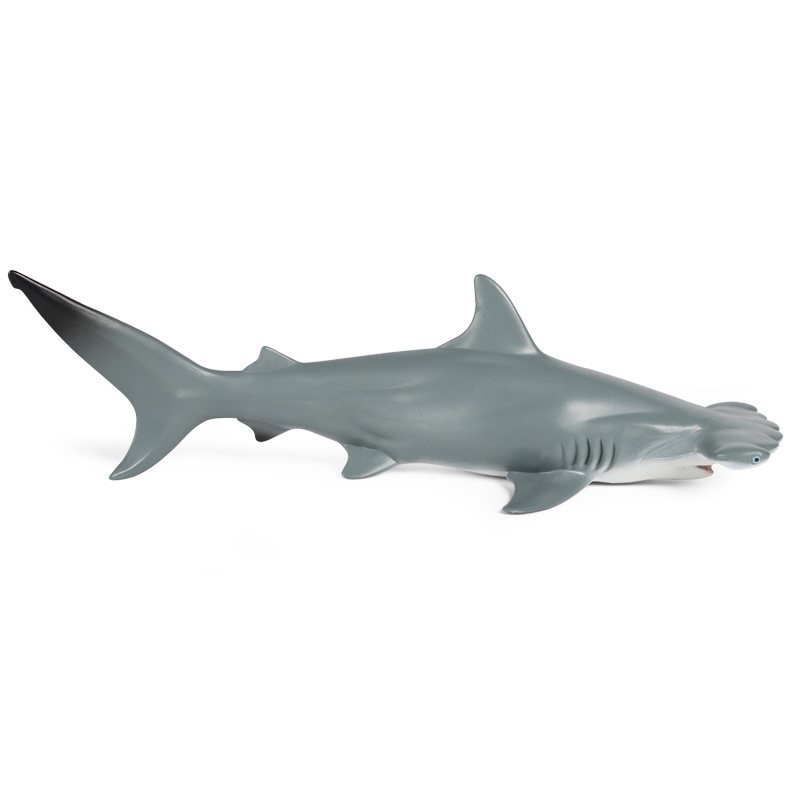 Children's simulation marine animal model toy plastic ornaments shark hammerhead shark tiger shark great white shark Megalodon shark