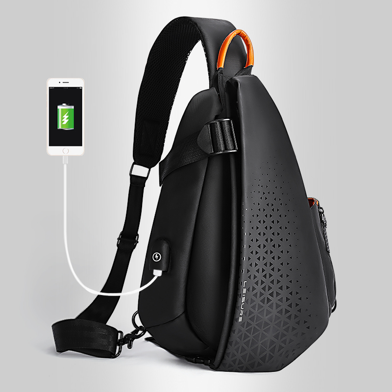 Functional Messenger Bag Men's Bag 2023 New Fashion Large Capacity Shoulder Bag Motorcycle Backpack Fashion Brand Chest Bag