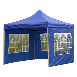 Four-corner folding tent cloth rainproof cloth outdoor stall tent cloth waterproof transparent with window factory direct sales
