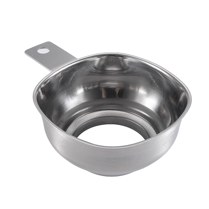 In stock stainless steel large diameter wide mouth square filter bucket household kitchen wine oil Pickles sub-packaging funnel wholesale
