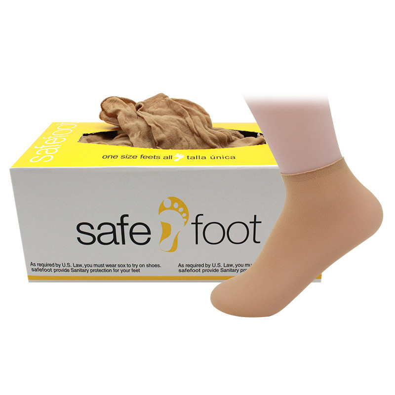 Disposable foreign trade socks skin color stockings 36/60/72 pairs of boxed elastic short stockings store try shoes and socks