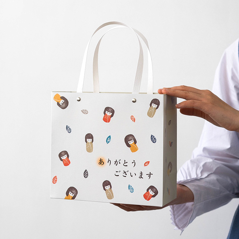 Senyu Leaf Holiday Gift Bag Portable Paper Bag Children's Birthday Cute Large Japanese and Korean Style Children's Rivet Bag