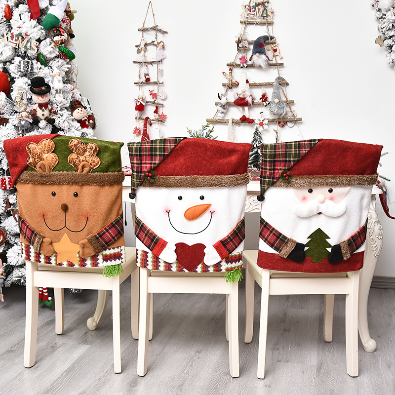 Mingguan New Product Christmas Decorative Chair Cover Stool Cover New Doll Chair Cover European and American Decorative Ornaments Home Furnishings