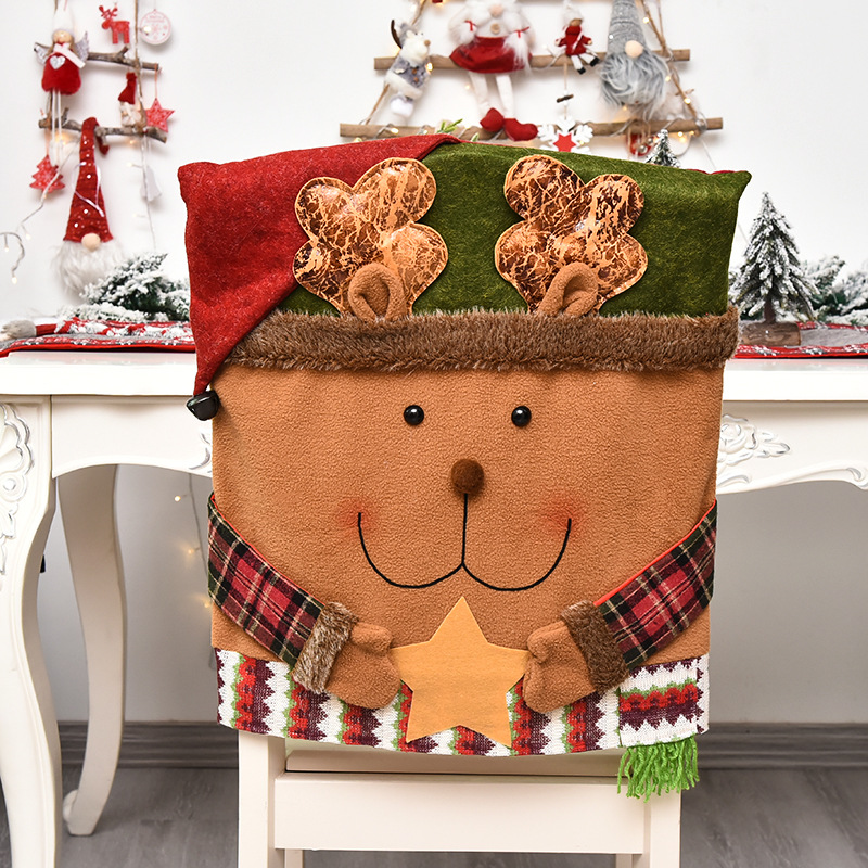 Mingguan New Product Christmas Decorative Chair Cover Stool Cover New Doll Chair Cover European and American Decorative Ornaments Home Furnishings