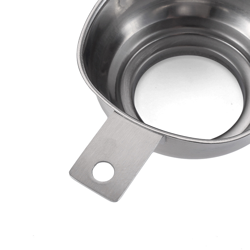 In stock stainless steel large diameter wide mouth square filter bucket household kitchen wine oil Pickles sub-packaging funnel wholesale