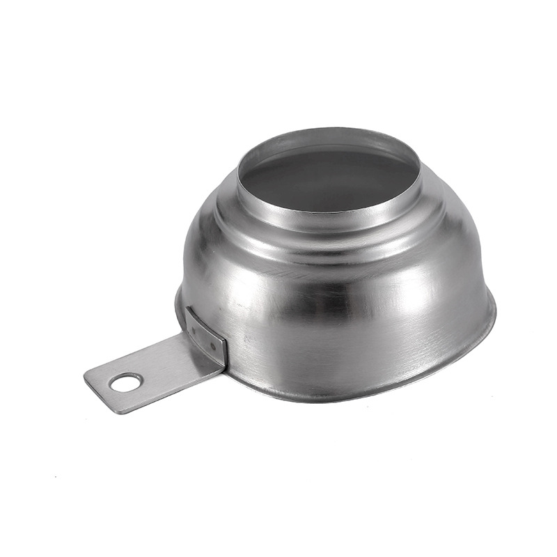 In stock stainless steel large diameter wide mouth square filter bucket household kitchen wine oil Pickles sub-packaging funnel wholesale