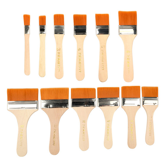 1-12 wooden handle nylon board brush oil painting brush barbecue brush paint brush dust cleaning small brush wholesale