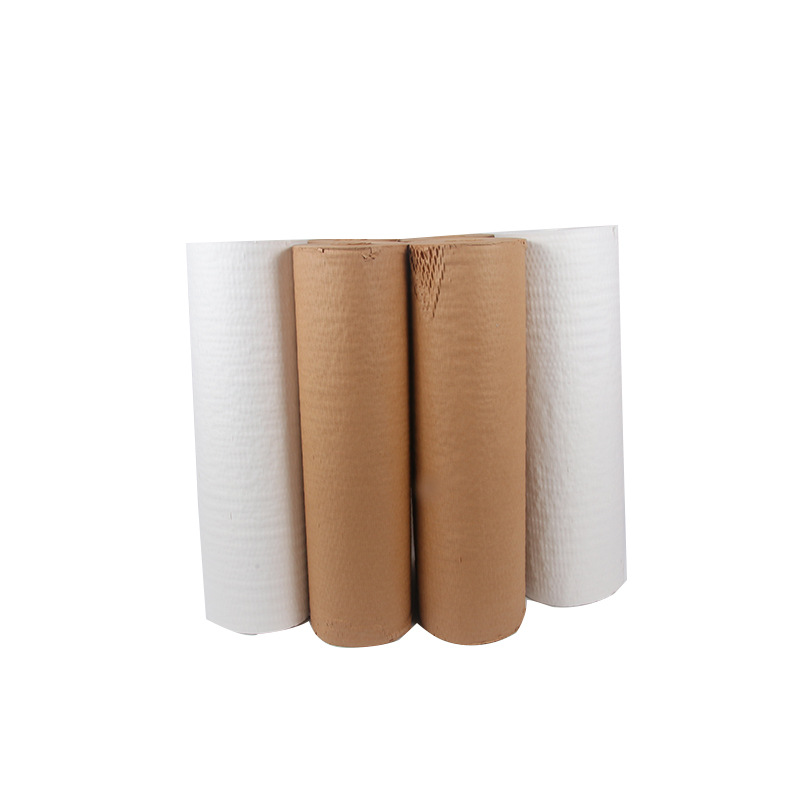 Source factory honeycomb paper packaging Kraft paper express shockproof buffer flowers gift packaging art mesh paper