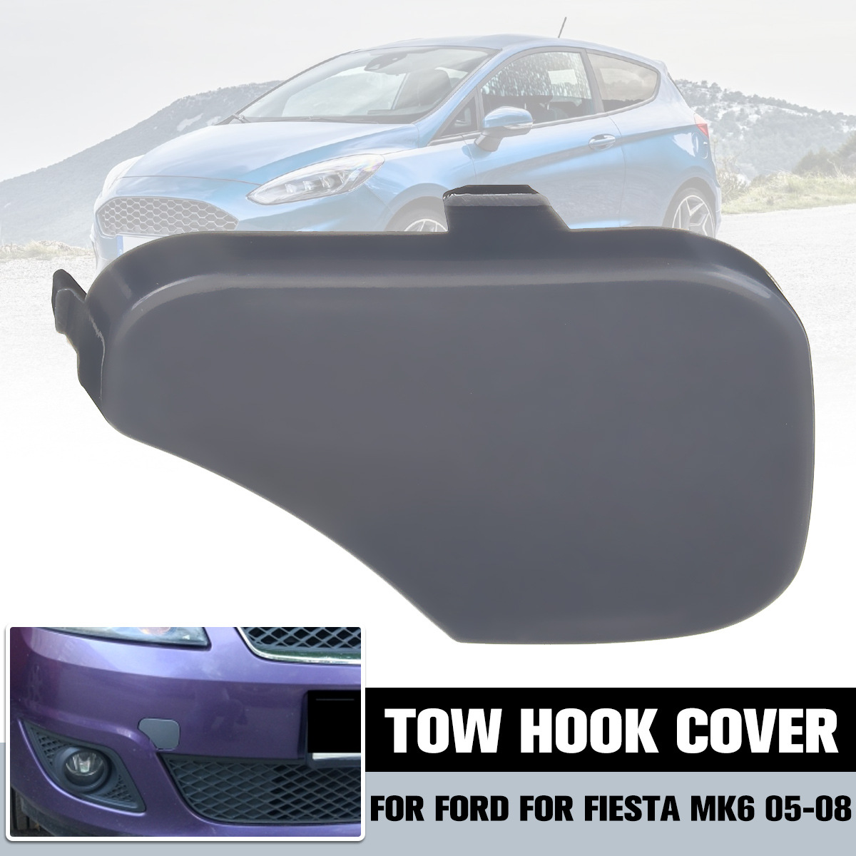 Suitable for ford ford carnival MK6 05-08 front bumper trailer cover blocking cover traction cover bumper cover