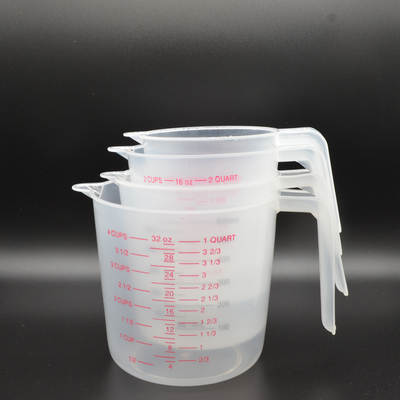 Household plastic measuring cup transparent with scale cup size measuring cup kitchen baking measuring tool suit