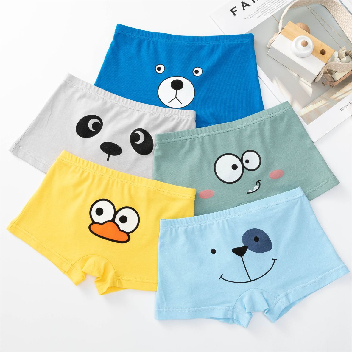 Cloth Rabbit Children's Underwear Boys' Boxer Baby's Boxer Shorts Cotton Boxer Middle and Big Boy Shorts