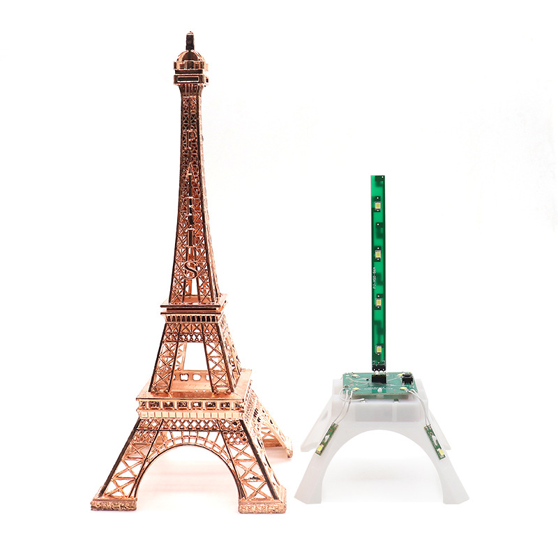 Paris Eiffel Tower LED luminous ornaments creative home metal model craft gifts stall explosions