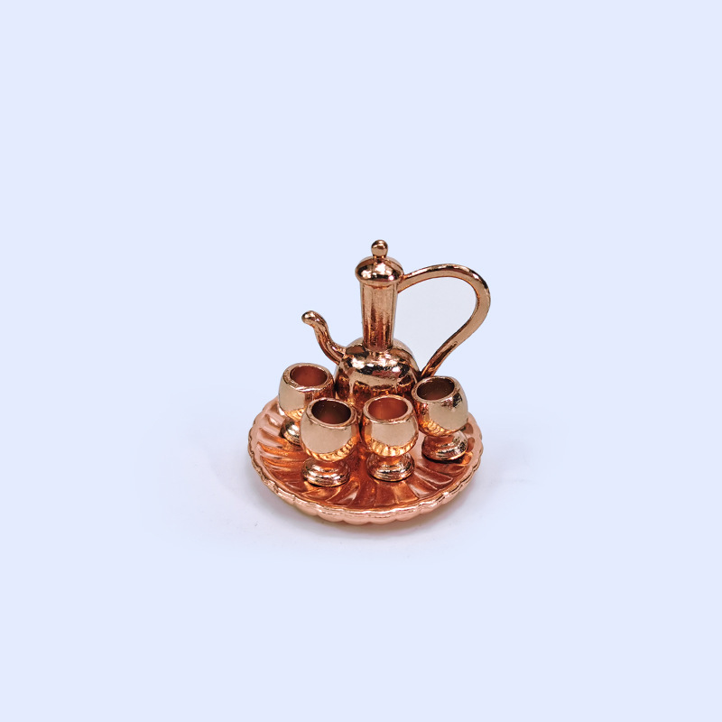 52Dollhouse miniature food play scene model doll house accessories Mini Disc tea set D231