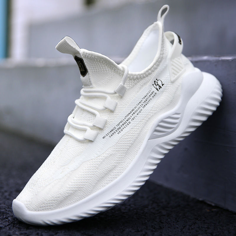 New Men's Shoes summer flying woven coconut shoes trendy casual running shoes men's and women's breathable lightweight sneaker wholesale