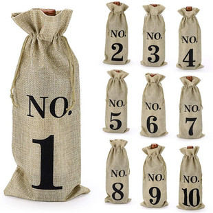 Spot 16*36 Digital Red Wine Packaging Storage Bag Single Champagne Wine Bottle Packaging Set in Stock