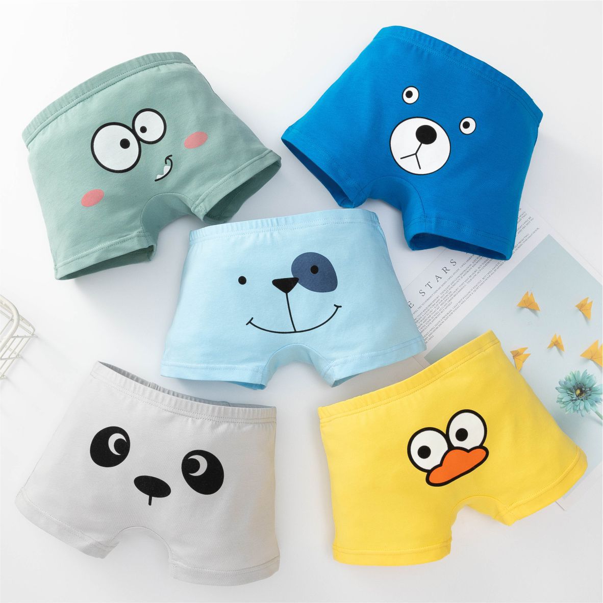 Cloth Rabbit Children's Underwear Boys' Boxer Baby's Boxer Shorts Cotton Boxer Middle and Big Boy Shorts