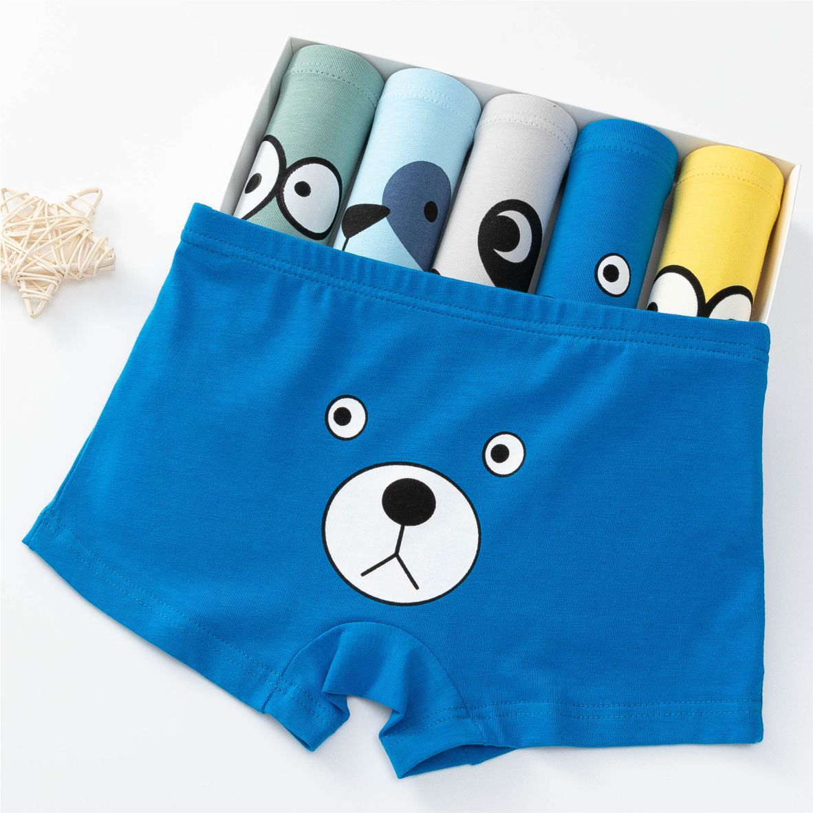 Cloth Rabbit Children's Underwear Boys' Boxer Baby's Boxer Shorts Cotton Boxer Middle and Big Boy Shorts