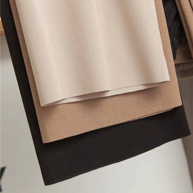 Ice Silk Wide-leg Pants Women's Summer Student's Korean-style Drooping Loose All-match High Waist Elasticated Thin Straight Pants Ankle-length Pants