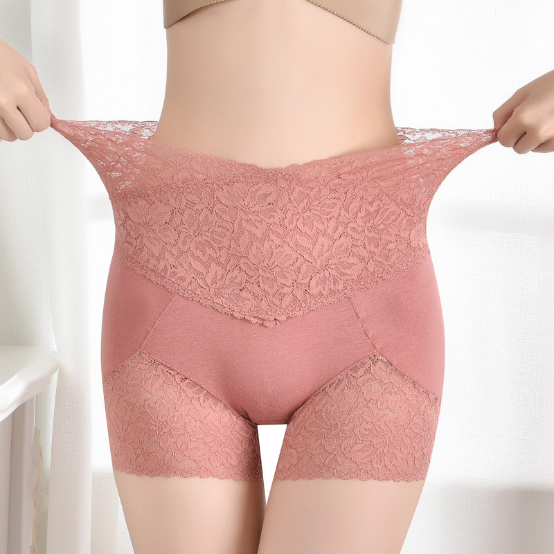 High Waist Safety Pants Women's No-Wearing Underwear Large Size Waisted Leggings Cotton Anti-Lace Outer Wearable Shorts