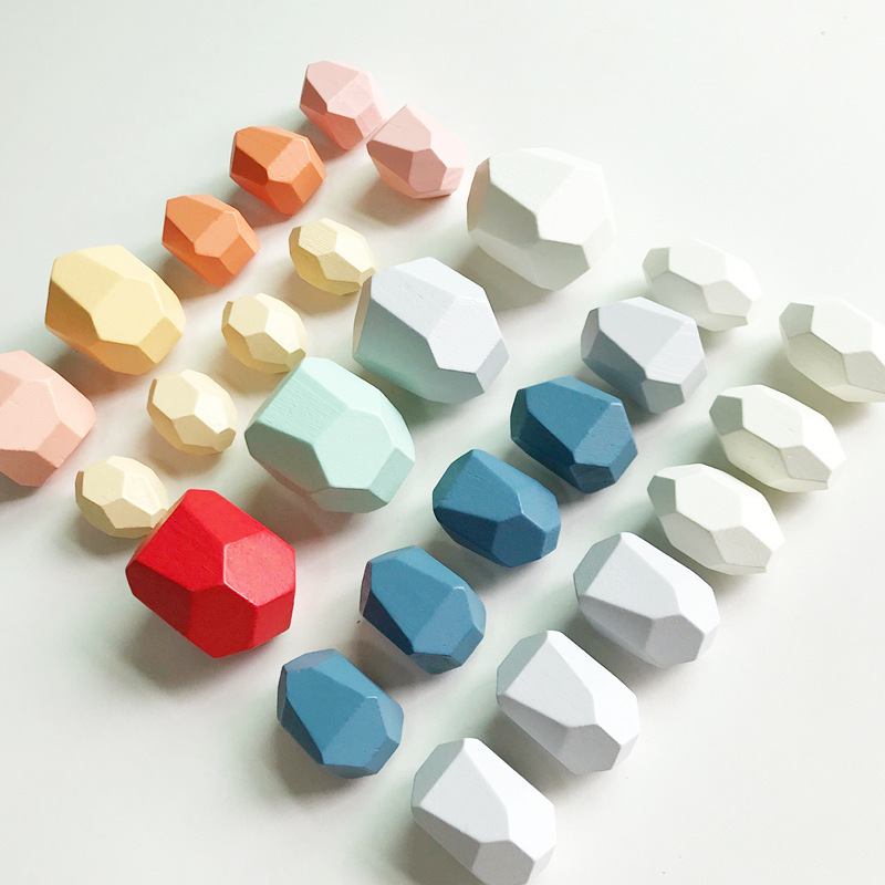Nordic Early Education Educational Colorful Building Blocks Stacked Stacked Stacked Music Toy Ornaments Training Boys and Girls Stones